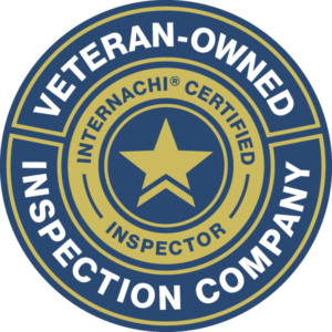 image for the seal of veteran owned inspection company. The seal has a star and text that says InterNACHI® certified inspector