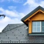 image of a drone and a roof for inspection